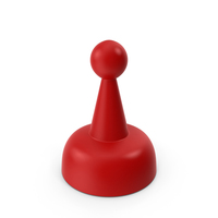 Board Game Chip Red Cone with Base PNG & PSD Images