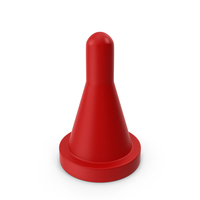 Board Game Chip Red Cone with Nub PNG & PSD Images