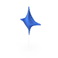Blue Star Shape Foil Balloon PNG & PSD Images