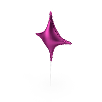 Fuchsia Star Shape Foil Balloon PNG & PSD Images