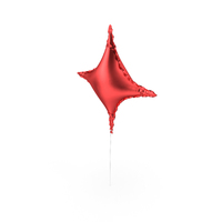 Red Star Shape Foil Balloon PNG & PSD Images