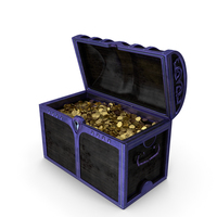 Magical Chest With Gold Coins PNG & PSD Images