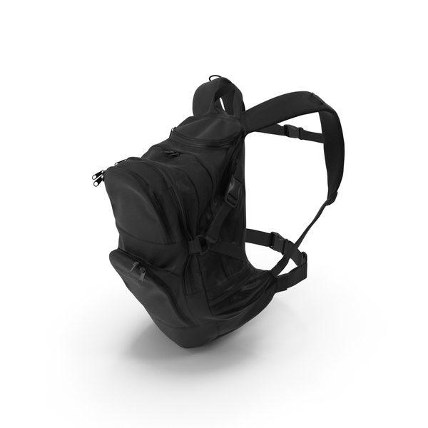 Camping Backpack Medium Black PNG & PSD Images