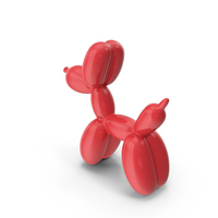 Balloon Red Dog Decor Modern Sculpture Artist PNG & PSD Images