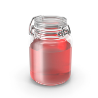 Glass Jar with Red Liquid PNG & PSD Images