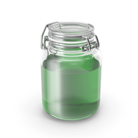 Large Round Closed Glass Jar With Green Liquid PNG Images & PSDs for  Download