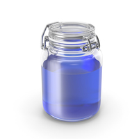 Glass Jar with Blue Liquid PNG & PSD Images