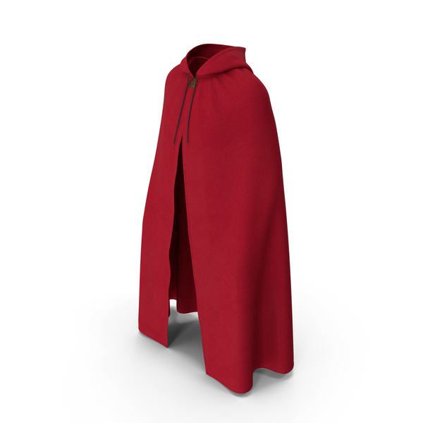Unisex Red Cloak with Hood PNG & PSD Images