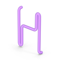 Neon Letter H PNG & PSD Images