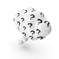 Thought Bubble with Question Mark PNG & PSD Images