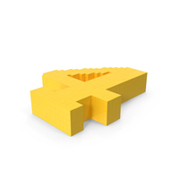 Stylized Cartoon Voxel Pixel Number 4 PNG & PSD Images