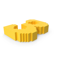 Stylized Cartoon Voxel Pixel Number 3 PNG & PSD Images