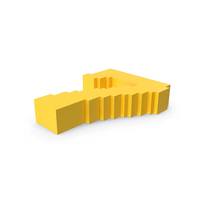 Stylized Cartoon Voxel Pixel art Number 7 on ground PNG & PSD Images