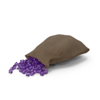Sack with Amethyst Gems PNG & PSD Images