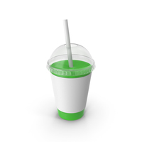 Green Juice Plastic Cup PNG & PSD Images