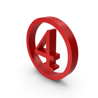 Number Circle 4 PNG & PSD Images