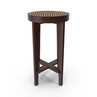 Cane Seated Bar Stool PNG & PSD Images