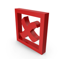 Check Mark Symbol Cross with Box PNG & PSD Images