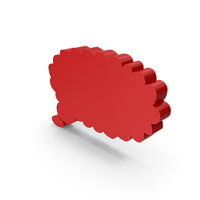Red Thought Bubble Symbol PNG & PSD Images