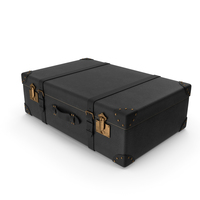 Retro Suitcase Black PNG & PSD Images