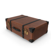 Retro Suitcase Brown PNG & PSD Images