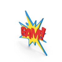 Superhero Comic Text Bubble BAM! PNG & PSD Images