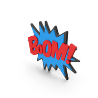 Superhero Comic Text Bubble BOOM! PNG & PSD Images