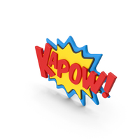 Superhero Comic Text Bubble KAPOW! PNG & PSD Images