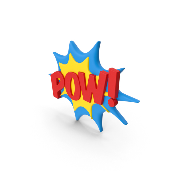 Superhero Comic Text Bubble POW! PNG & PSD Images