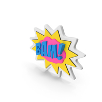 Colorful Comic Label BAM PNG & PSD Images