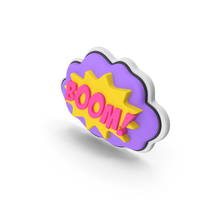 Colorful Comic Label BOOM PNG & PSD Images
