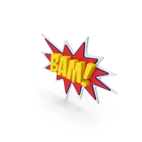 Comic Speech Bubble with Word Stock BAM PNG & PSD Images