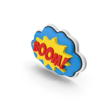 Comic Speech Bubble with Word Stock BOOM PNG & PSD Images