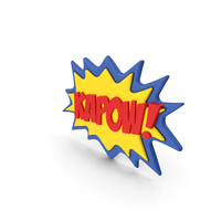 Comic Speech Bubble with Word Stock KAPOW PNG & PSD Images