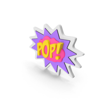 Comic Speech Bubble with Word Stock POP PNG & PSD Images