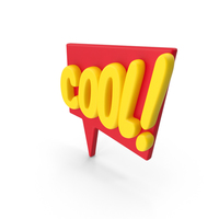 Colorful Comic Label Cool! PNG & PSD Images