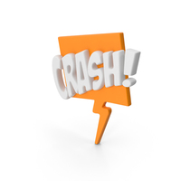 Colorful Comic Label CRASH! PNG & PSD Images