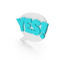 Colorful Comic Label YES! PNG & PSD Images