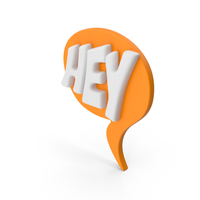 Speech Bubble HEY PNG & PSD Images