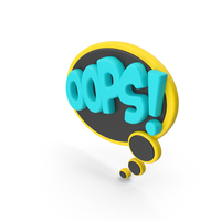 Speech Bubble OOPS! PNG & PSD Images