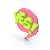 Speech Bubble YES! PNG & PSD Images