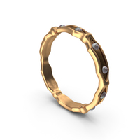Gold Ring With Small Diamonds PNG & PSD Images