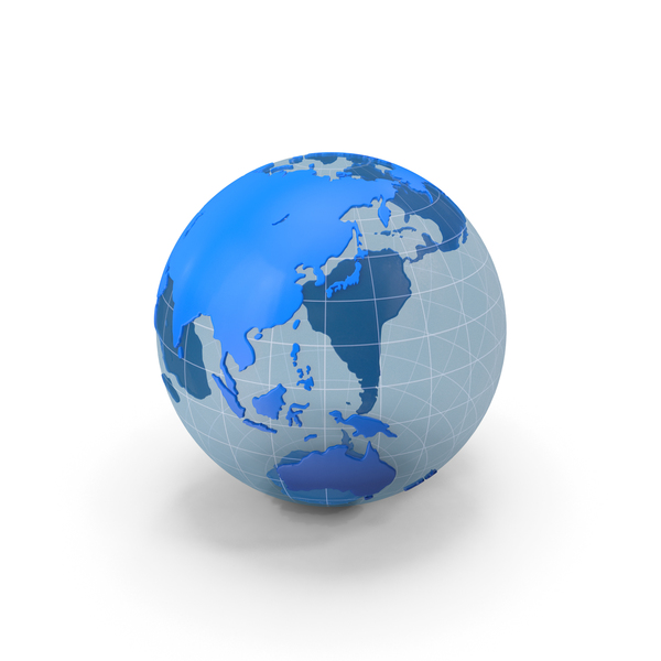 Globe Blue and White PNG & PSD Images