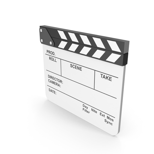 White Film Clapboard PNG & PSD Images