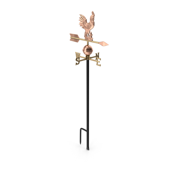 Copper Rooster Weathervane PNG & PSD Images