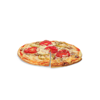 Pizza with Slice Cut PNG & PSD Images