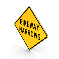 Bikeway Narrows Sign PNG & PSD Images