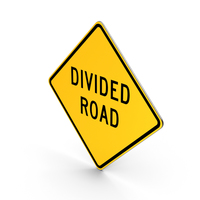 Divided Road Sign PNG & PSD Images