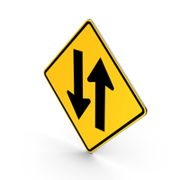 Two Way Traffic Sign PNG & PSD Images