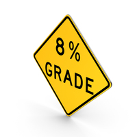 Steep Grade Percentage Road Sign PNG & PSD Images